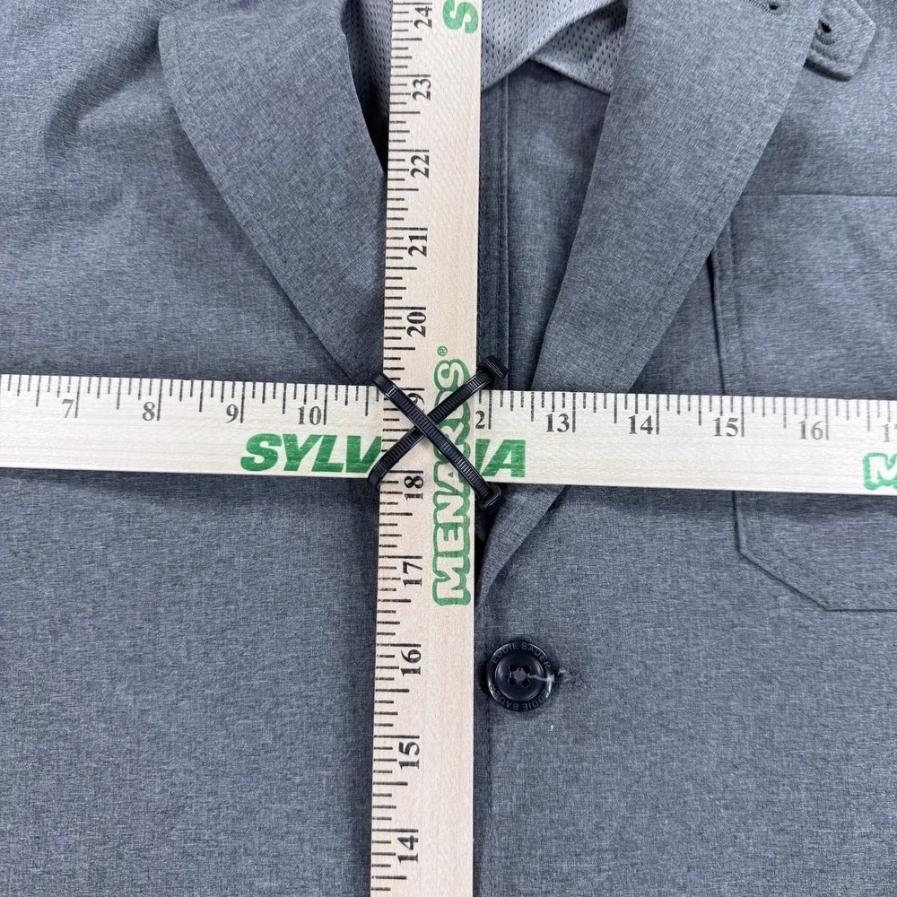 Eddie Bauer Blazer Men's Size 46 Gray Travel Stretch Blazer Jacket Excellent